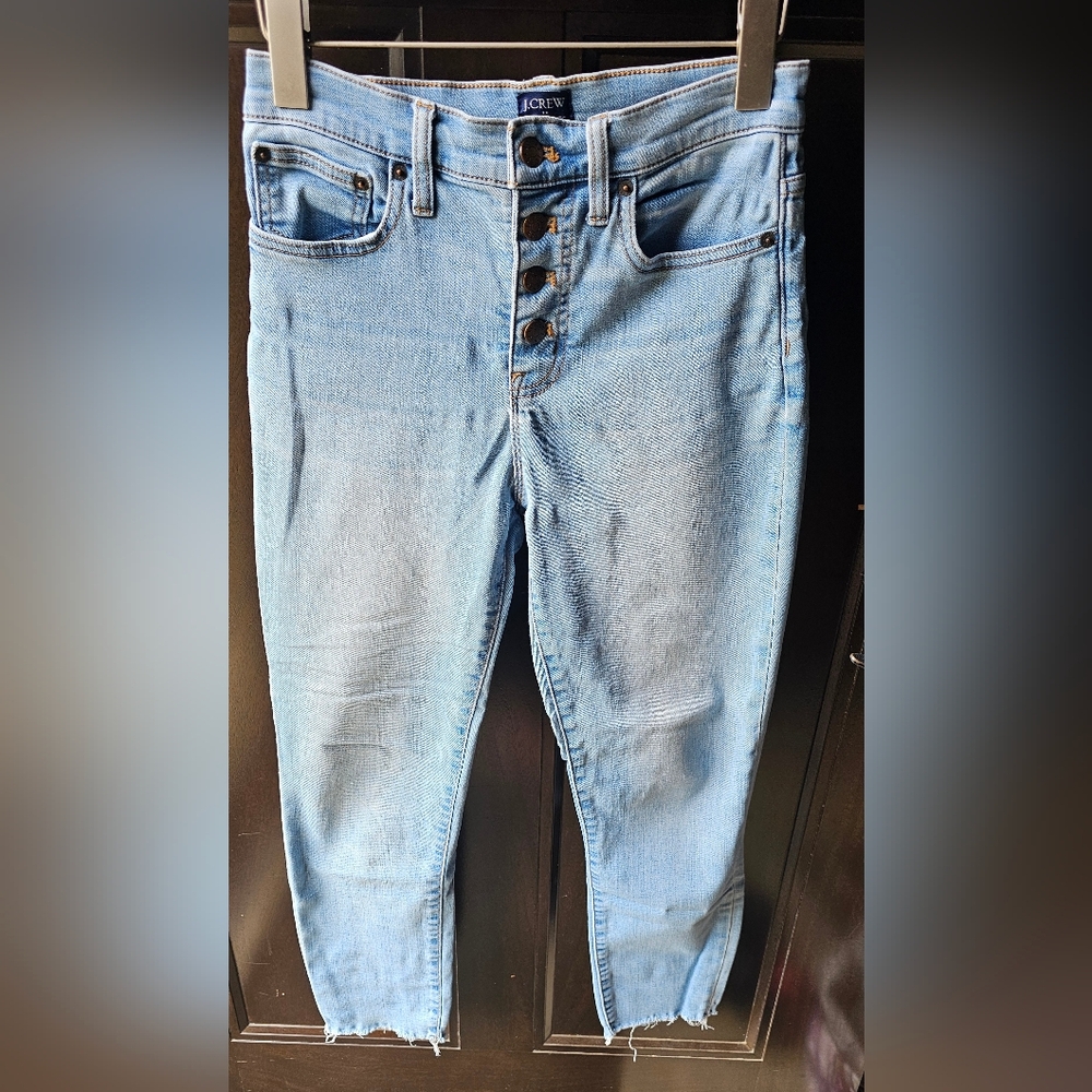 J. Crew Factory 10" High Rise Light Blue Skinny Jeans